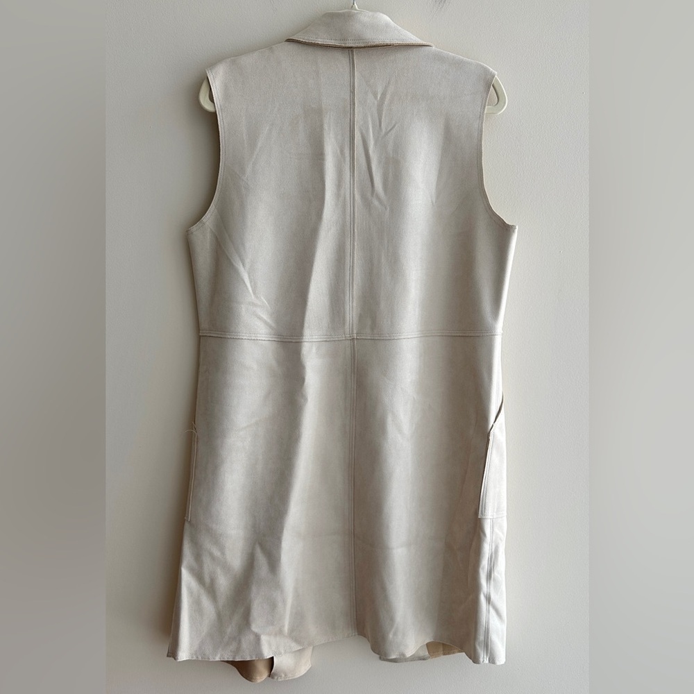 Truth By Republic Women’s Suede Vest Jacket, Bone, Size Medium - Picture 13 of 16